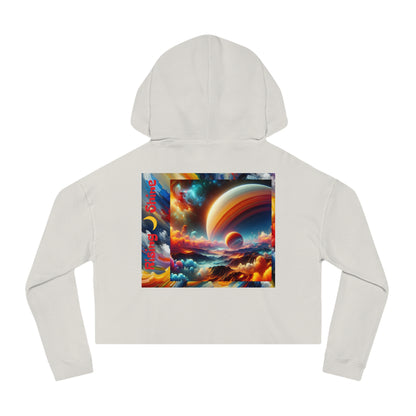 Outer Planets Impact Women’s Cropped Hooded Sweatshirt