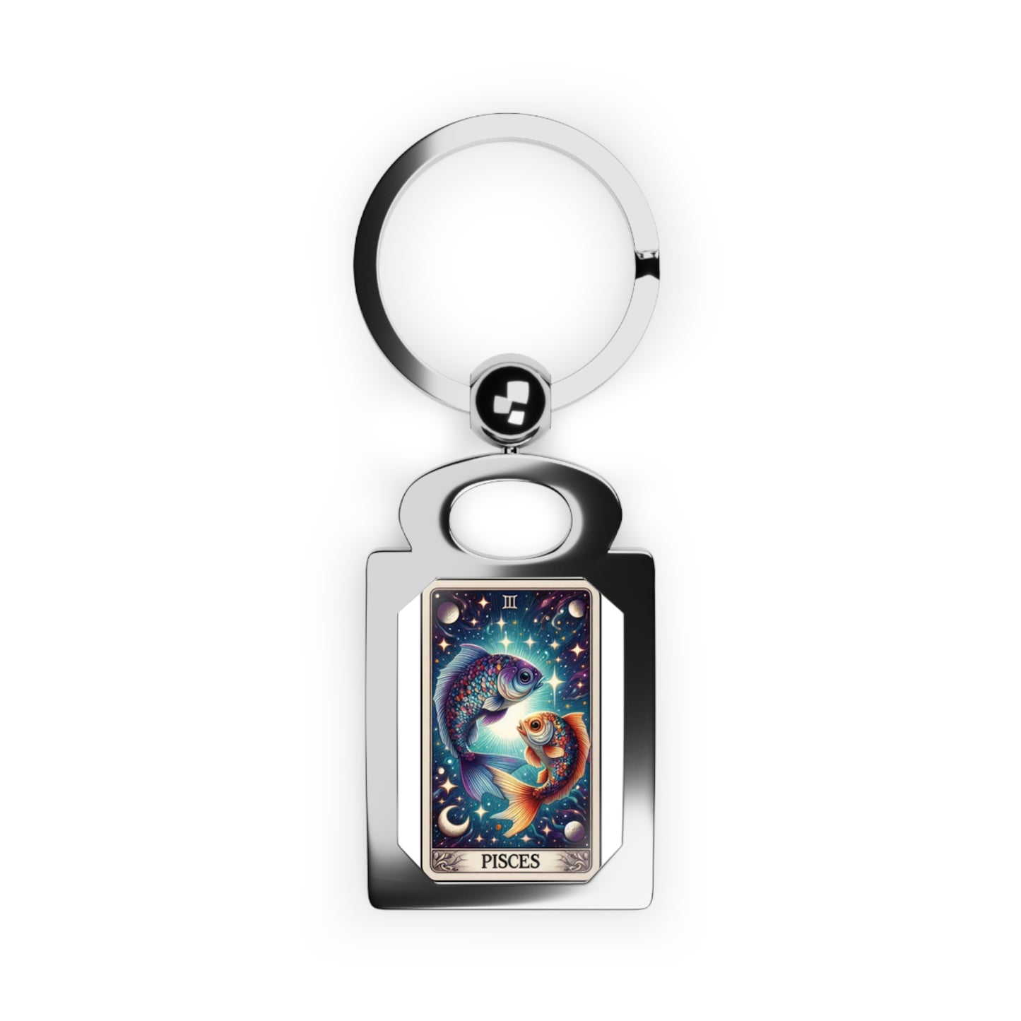 Pisces Rectangle Photo Keyring