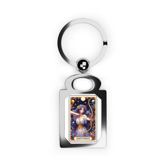 Sagittarius Rectangle Photo Keyring