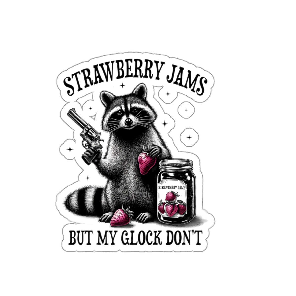 StrawBerry Jams Kiss-Cut Stickers