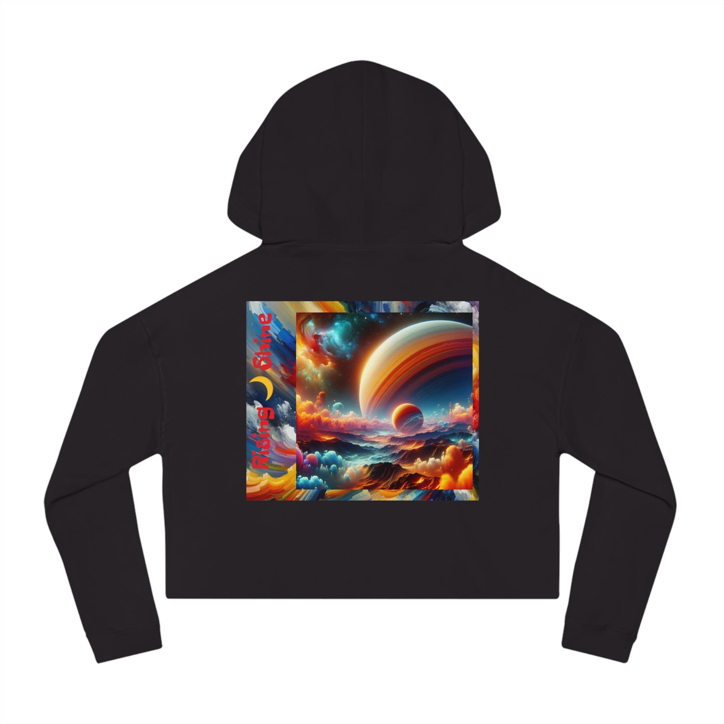 Outer Planets Impact Women’s Cropped Hooded Sweatshirt