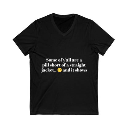 Pill Short of Unisex Jersey Short Sleeve V-Neck Tee