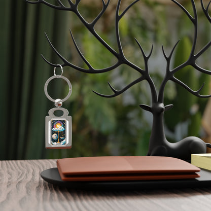 Libra Rectangle Photo Keyring