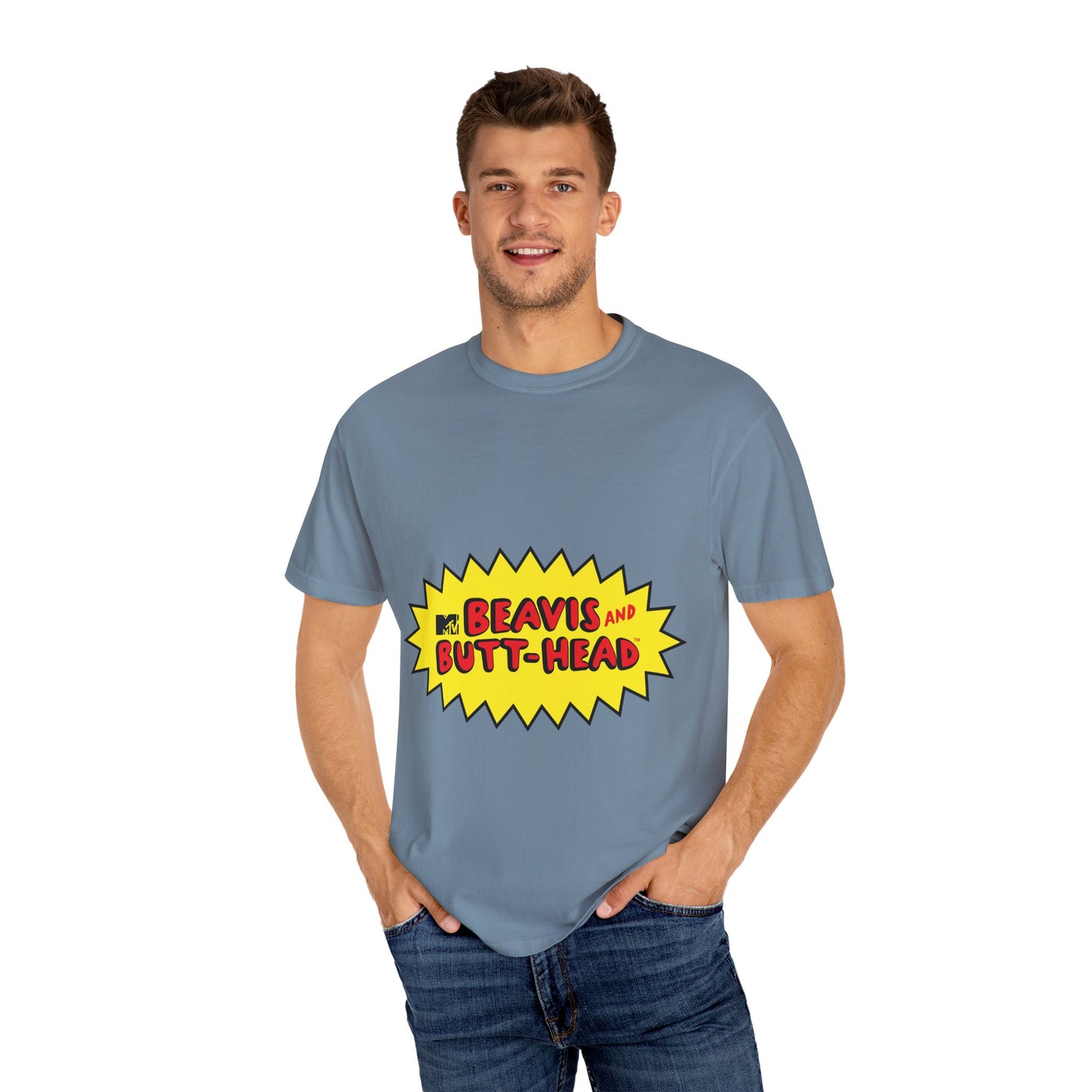 Beavis and ButtHead Unisex Garment-Dyed T-shirt