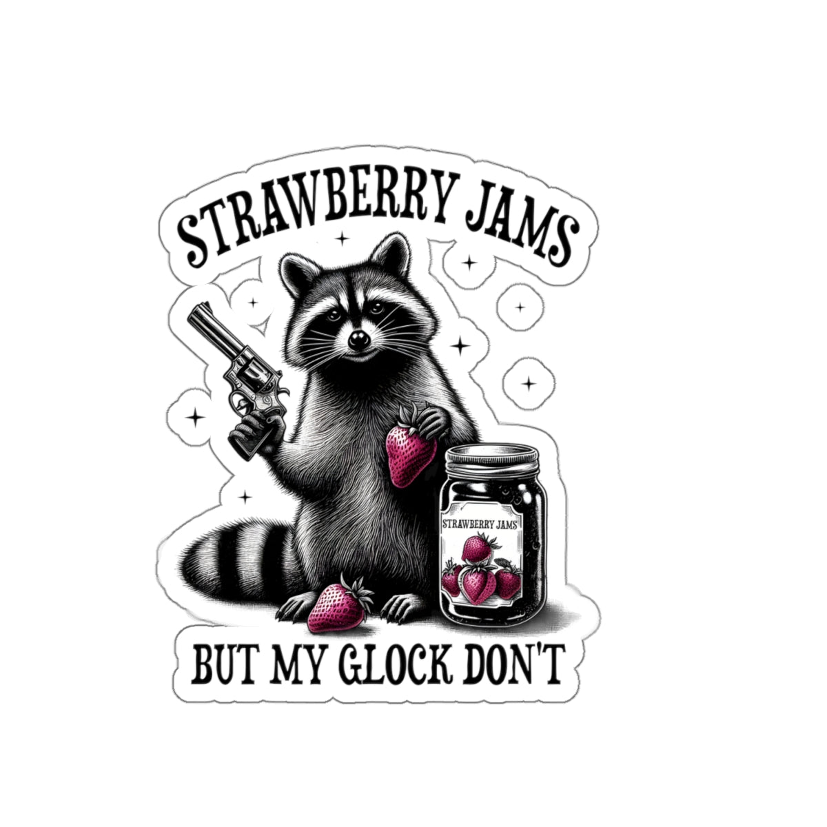 StrawBerry Jams Kiss-Cut Stickers