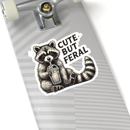 Cute, but Feral Kiss-Cut Stickers