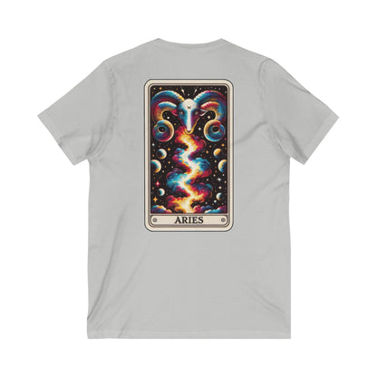 Aries Unisex Jersey Short Sleeve V-Neck Tee