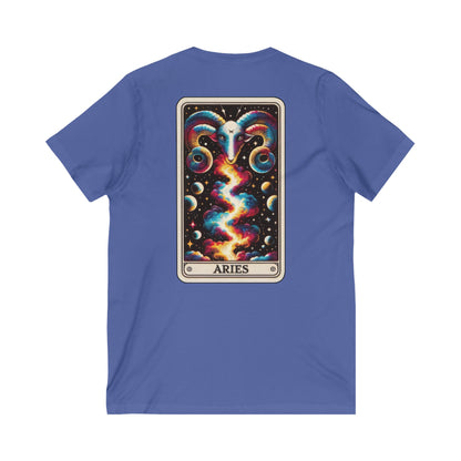 Aries Unisex Jersey Short Sleeve V-Neck Tee