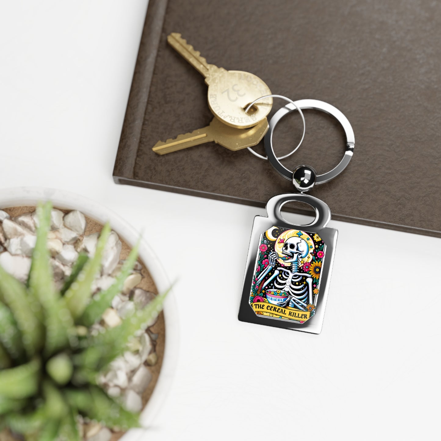 The Cereal Killer Rectangle Photo Keyring