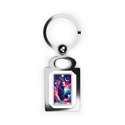 Capricorn Rectangle Photo Keyring