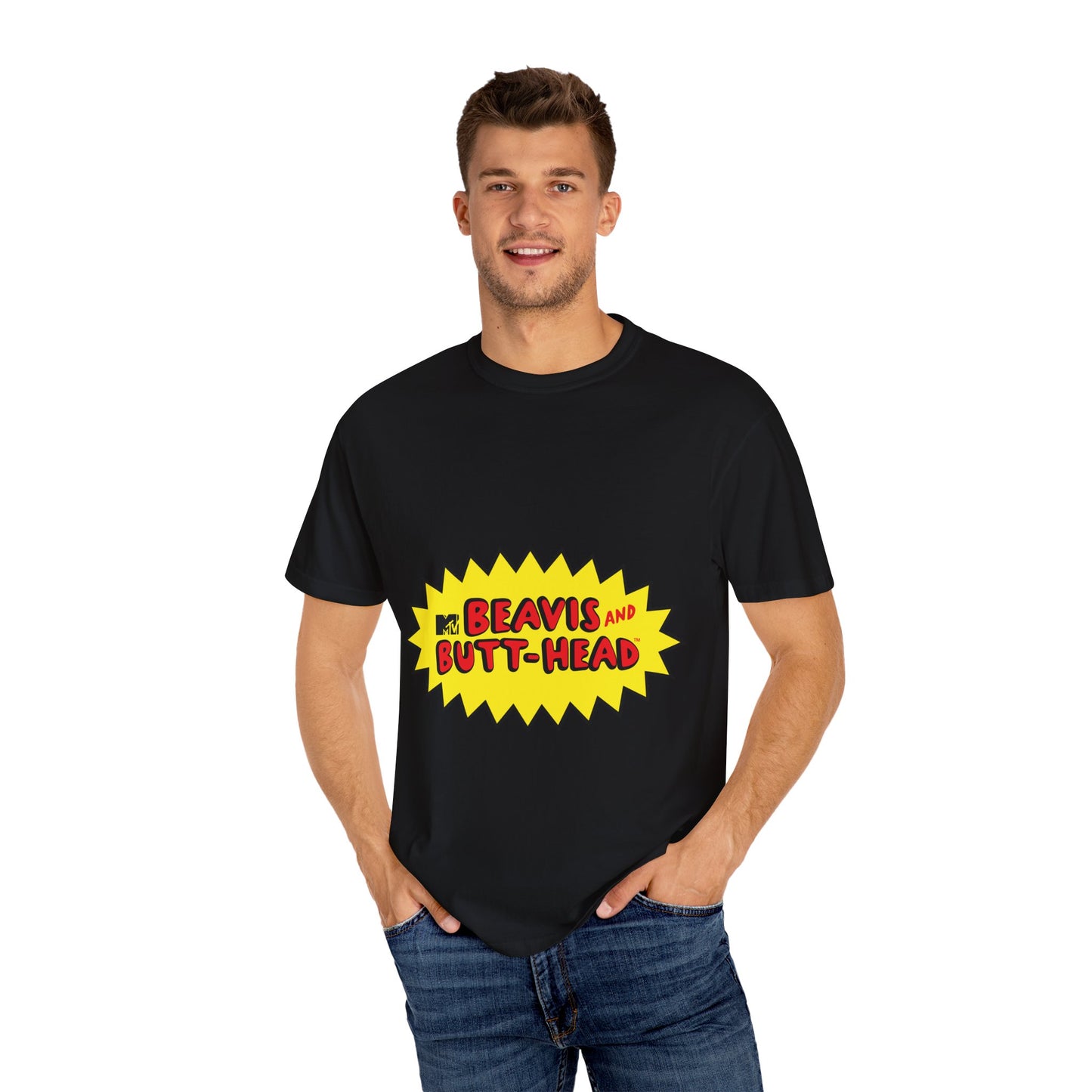 Beavis and ButtHead Unisex Garment-Dyed T-shirt