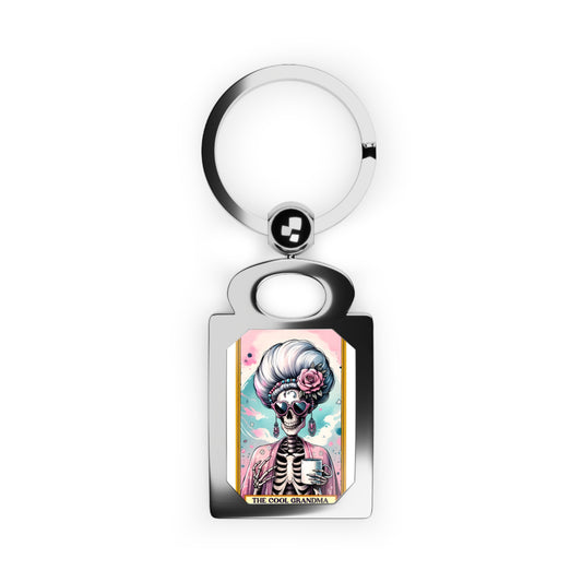 The Cool Grandma Rectangle Photo Keyring