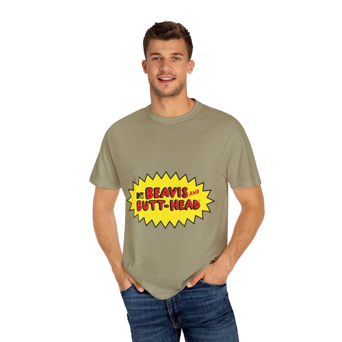 Beavis and ButtHead Unisex Garment-Dyed T-shirt