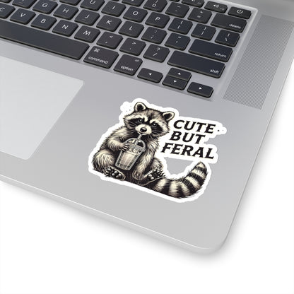 Cute, but Feral Kiss-Cut Stickers