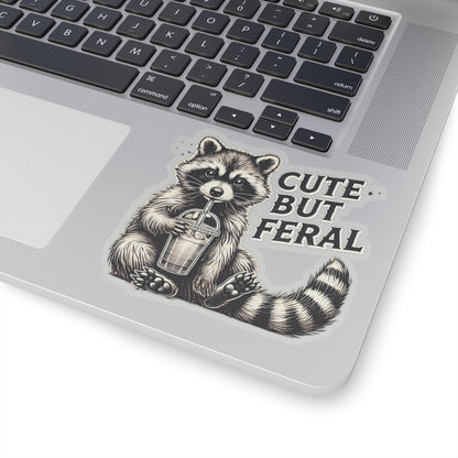 Cute, but Feral Kiss-Cut Stickers